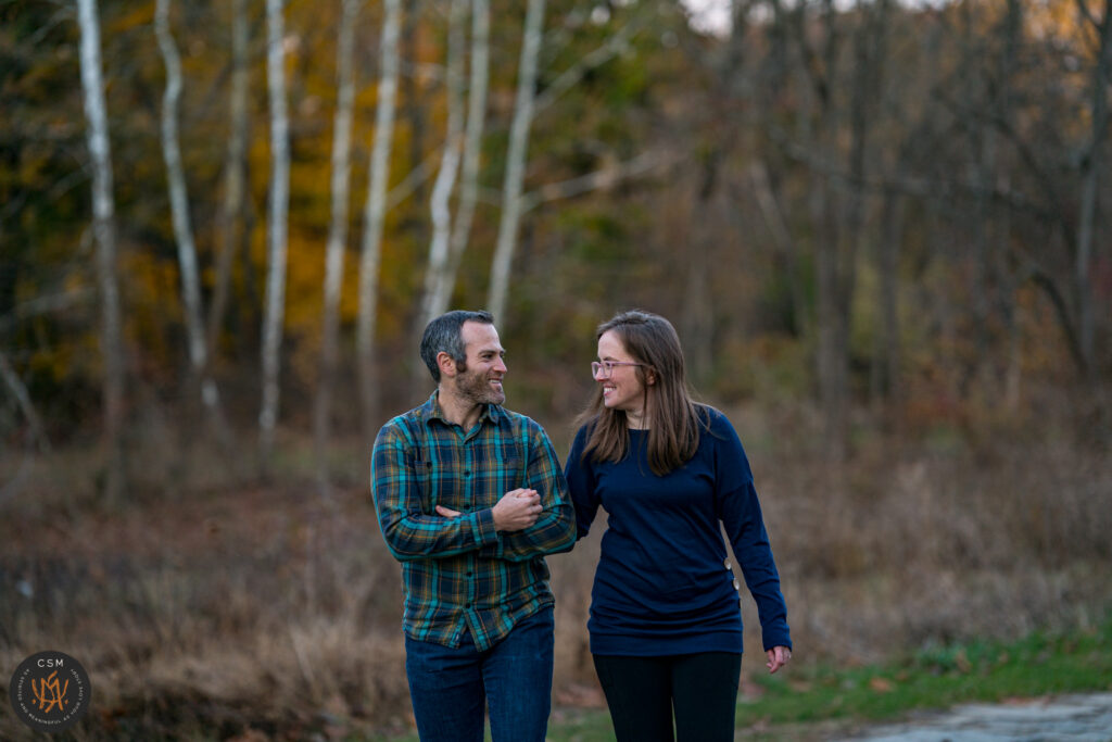 Lauren & Andrew's cozy PA Engagement session at Valley Forge Park, captured by Eastern Pennsylvania Wedding Photographer CSM Photography