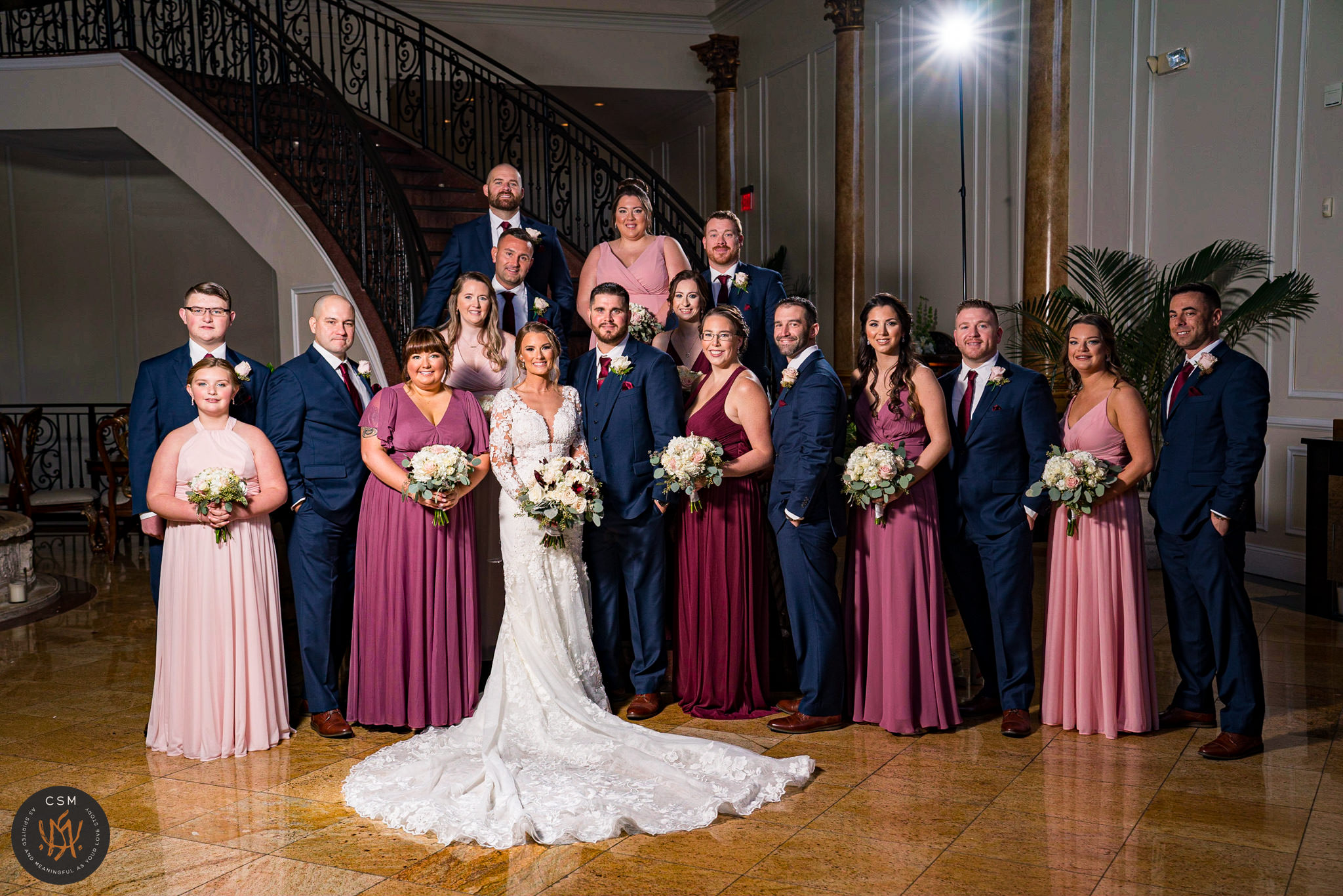 Lynnzee & Brian's exuberant wedding The Merion in Cinnaminson, NJ, captured by Eastern Pennsylvania Wedding Photographer CSM Photography