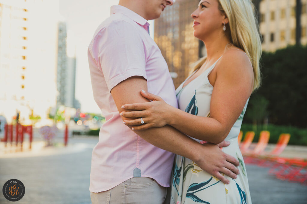 Hannah and John's classic City Hall Engagement Session in Philadelphia, PA captured by classic and creative eastern pennsylvania wedding photographer CSM Photography