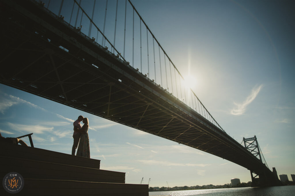 Hannah and John's classic City Hall Engagement Session in Philadelphia, PA captured by classic and creative eastern pennsylvania wedding photographer CSM Photography