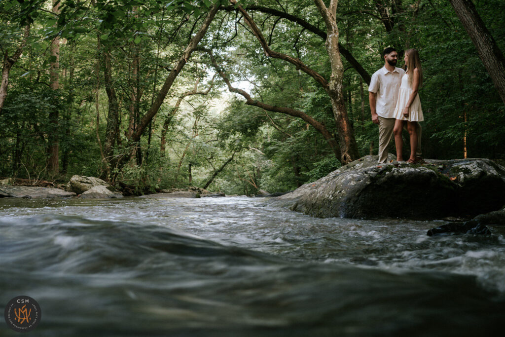 Alex and John's playful Hibernia Park Engagement Session in Coatesville, PA captured by classic and creative eastern pennsylvania wedding photographer CSM Photography