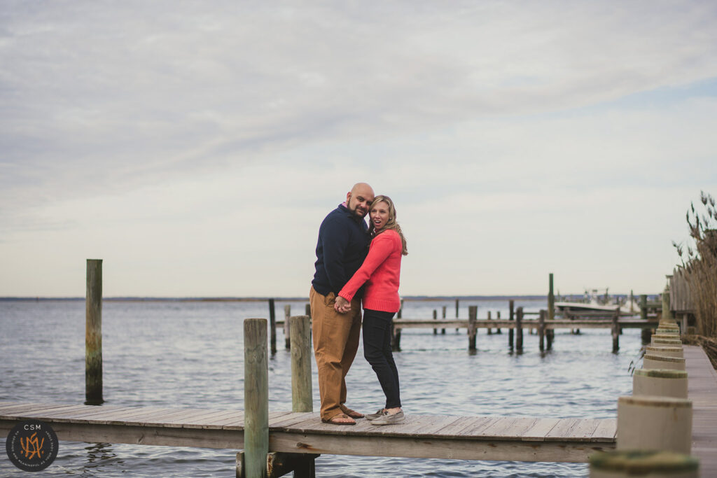 Jaimie & CJ's cozy Long Beach Island Engagement Session in Philadelphia, PA captured by classic and creative eastern pennsylvania wedding photographer CSM Photography