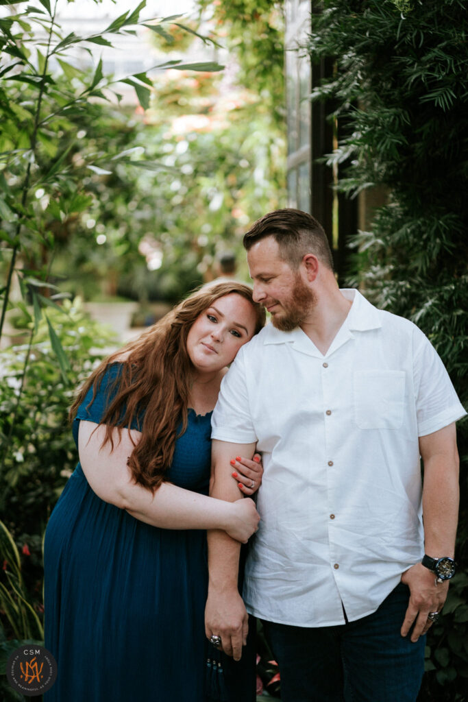Tracy and Chevy's cheeky Longwood Gardens Engagement Session in Kennett Square, PA captured by classic and creative eastern pennsylvania wedding photographer CSM Photography