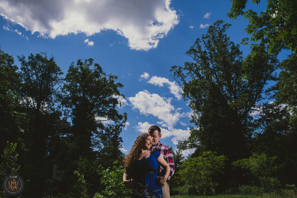 Heather and Nick's charismatic Tyler Arboretum Engagement Session in Media, PA captured by classic and creative eastern pennsylvania wedding photographer CSM Photography