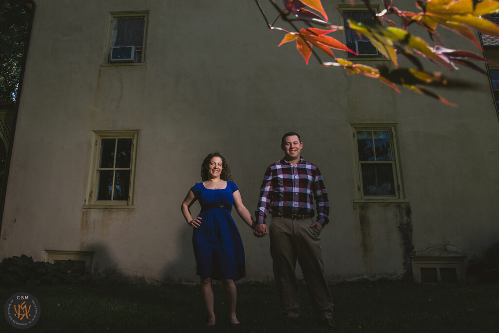 Heather and Nick's charismatic Tyler Arboretum Engagement Session in Media, PA captured by classic and creative eastern pennsylvania wedding photographer CSM Photography