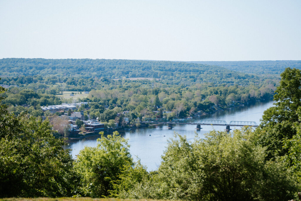 Amanda & Shawns's scenic overlook at Hawk Hill Overlook in Lambertville, NJ captured by classic and creative eastern pennsylvania wedding photographer CSM Photography