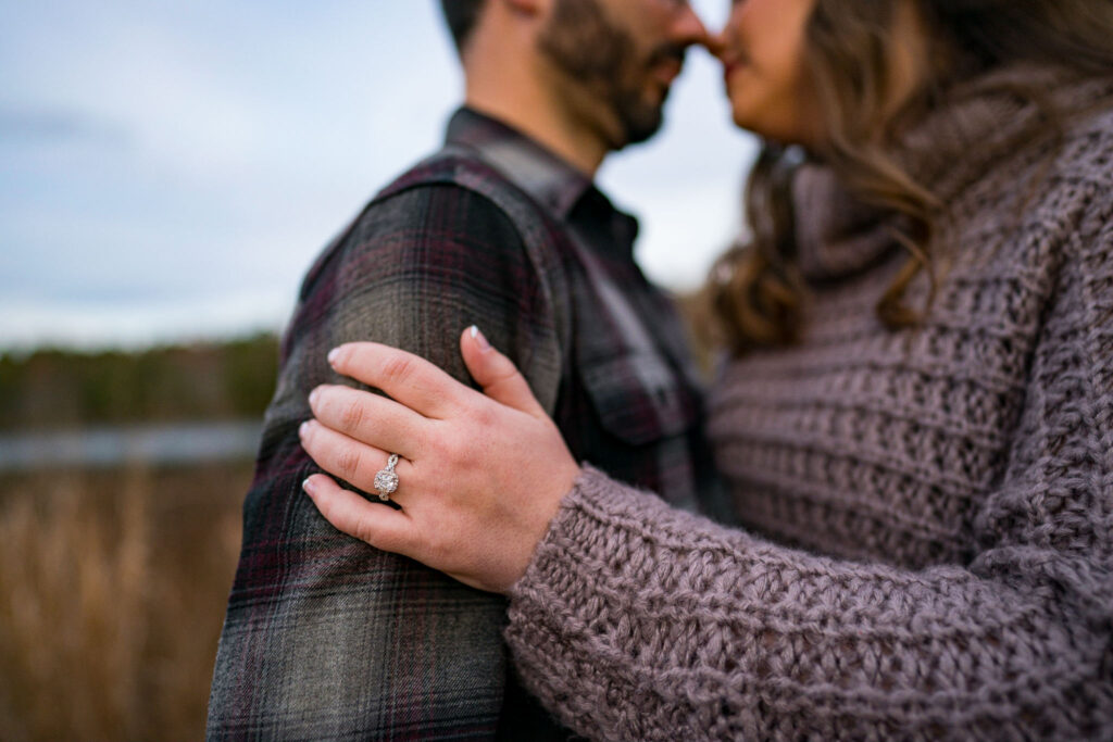 Coleen & Eric's winter engagement session at Batsto Village captured by Eastern Pennsylvania Wedding Photographer CSM Photography