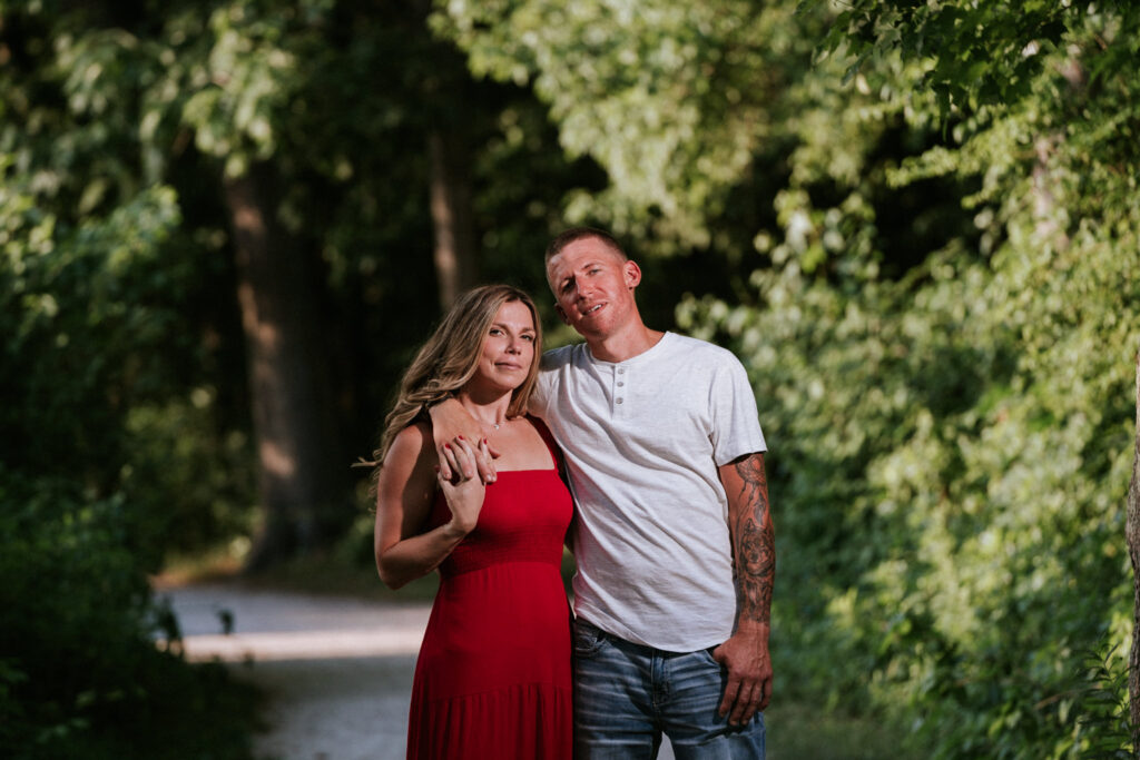 Danielle & Dan's lake side Historic Smithville Engagement Session at Historic Smithville in Mount Holly, NJ captured by classic and creative eastern pennsylvania wedding photographer CSM Photography