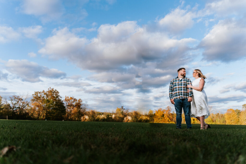 Stephanie & Kris' Hatfield PA Engagement Session captured by classic and creative eastern pennsylvania wedding photographer CSM Photography